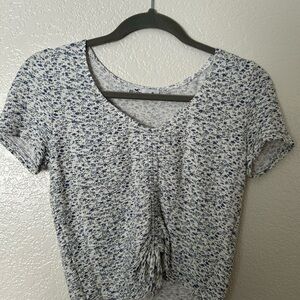 Hollister Tie Front Fitted Blouse